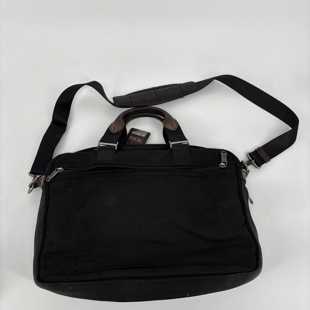 Tumi Alpha Bravo Pinckney Flap Briefcase Laptop Carry Bag Black 22634 Reg $395